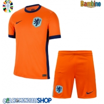 Maglie da calcio Olanda Prima Maglia Bambino Europei 2024 Manica Corta (+ Pantaloni corti)